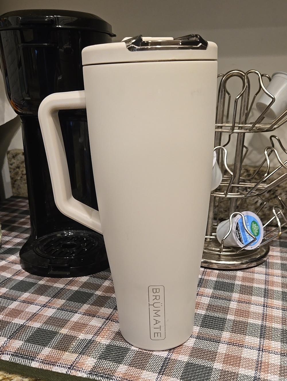 BruMate Era Flip 40 Oz Travel Mug with Handle Neutral